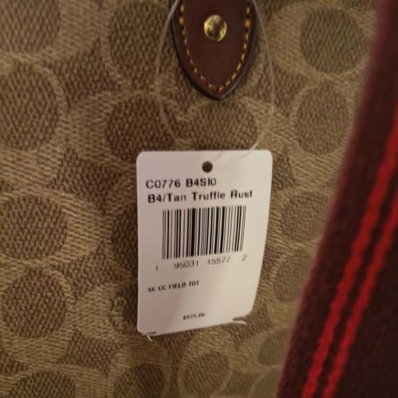 Coach Brown and Tan Signature Tote - Picture 4 of 5